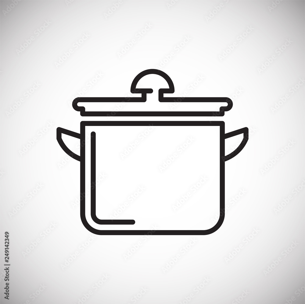 Cookware line icon on white background for graphic and web design, Modern simple vector sign. Internet concept. Trendy symbol for website design web button or mobile app Cookware line icon on white background for graphic and web design, Modern simple vector sign. Internet concept. Trendy symbol for website design web button or mobile app