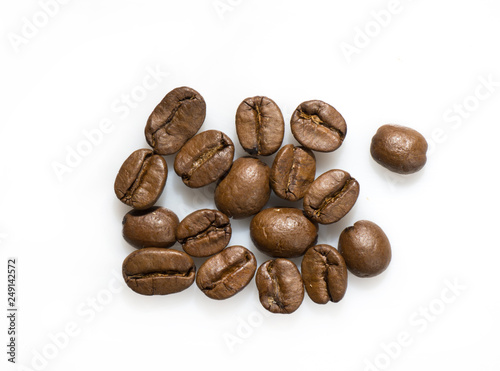 coffee beans on white background