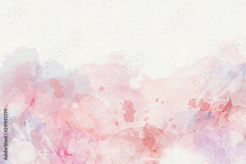 Pink abstract watercolor background. Watercolor pink grunge background. Abstract watercolor texture.