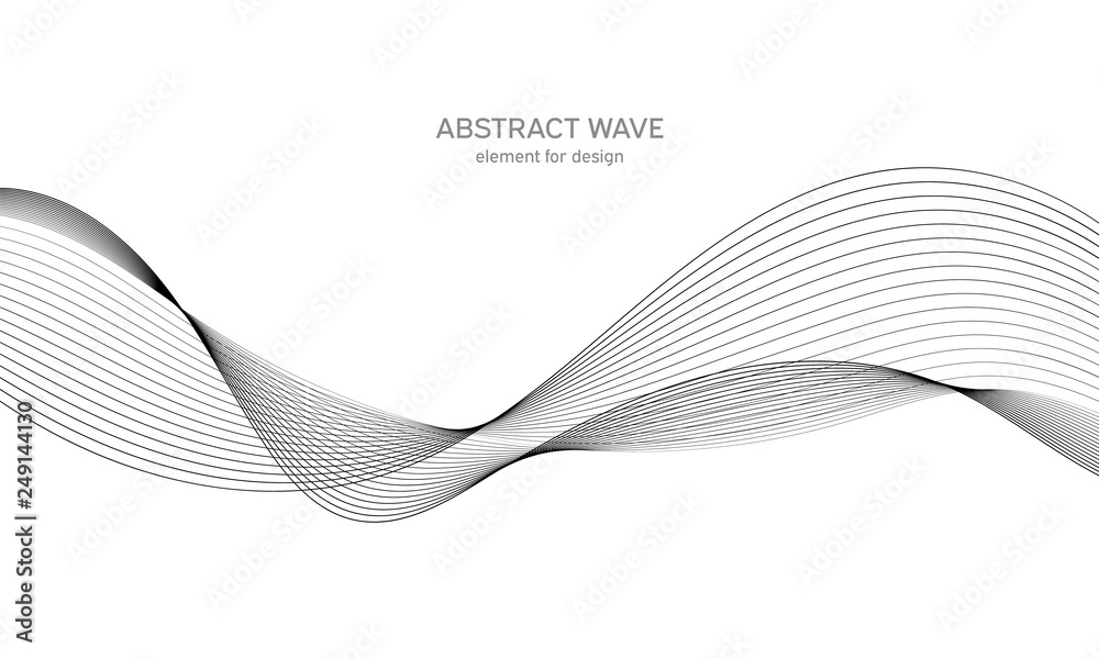 Abstract wave element for design. Digital frequency track equalizer. Stylized line art background. Vector illustration. Wave with lines created using blend tool. Curved wavy line, smooth stripe. Abstract wave element for design. Digital frequency track equalizer. Stylized line art background. Vector illustration. Wave with lines created using blend tool. Curved wavy line, smooth stripe.