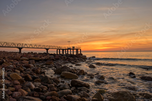 The coast of xilxes at dawn on the orange blossom coast