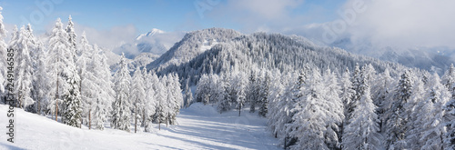 Bergpanorama im Winter Wurzeralm - Österreich