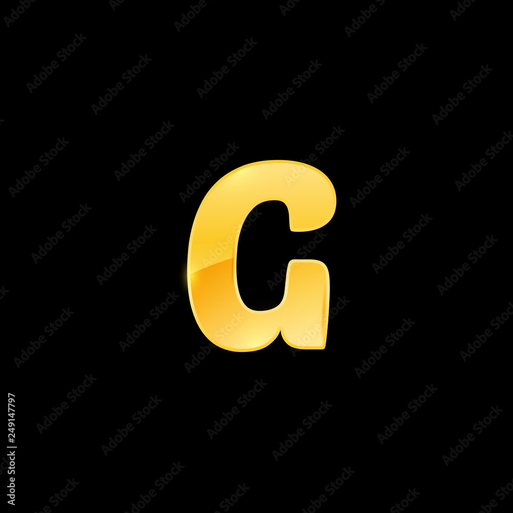 Initial Letter G with metallic texture, trendy, 3d Glossy, metal texture, Gold, steel and realistic shadow based alphabet logo for company identity, isolated on black background. Initial Letter G with metallic texture, trendy, 3d Glossy, metal texture, Gold, steel and realistic shadow based alphabet logo for company identity, isolated on black background.