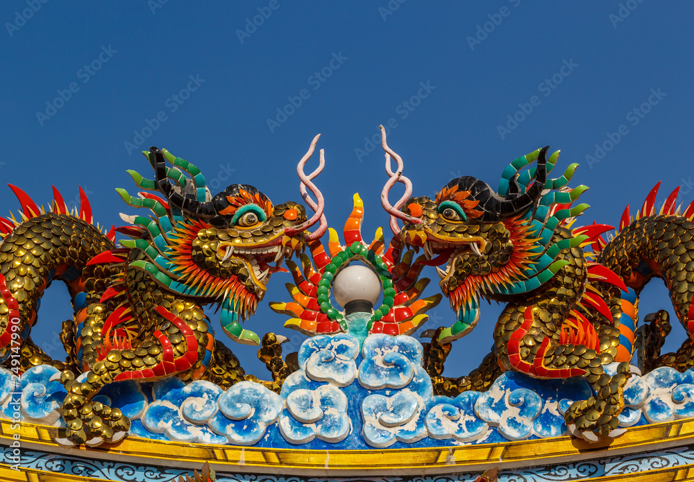 Dragon is in the shrine's beliefs religious. Dragon is in the shrine's beliefs religious.