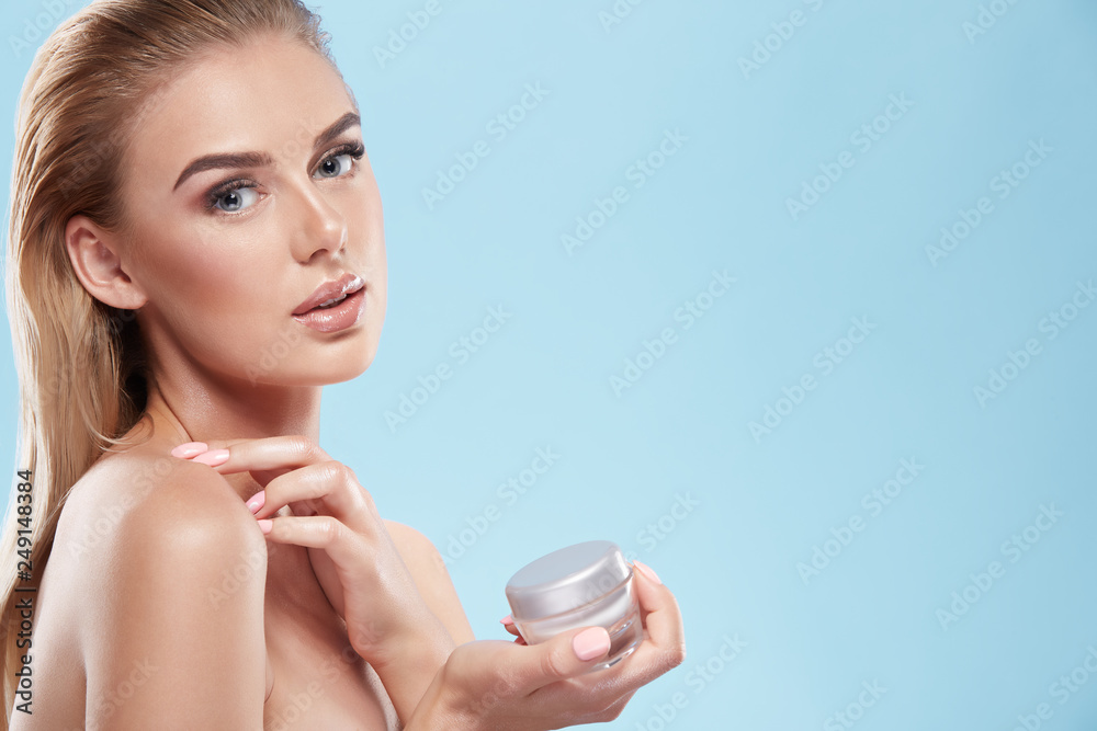 Using face cream Using face cream