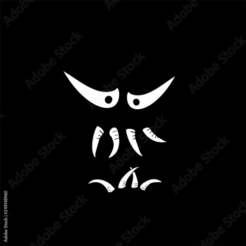 terrifying face illustration
