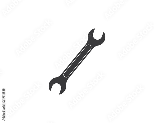 wrench icon vector of automotive service illustration