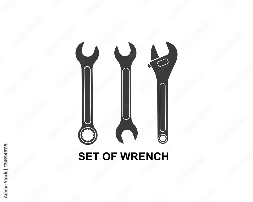 wrench icon vector of automotive service illustration wrench icon vector of automotive service illustration
