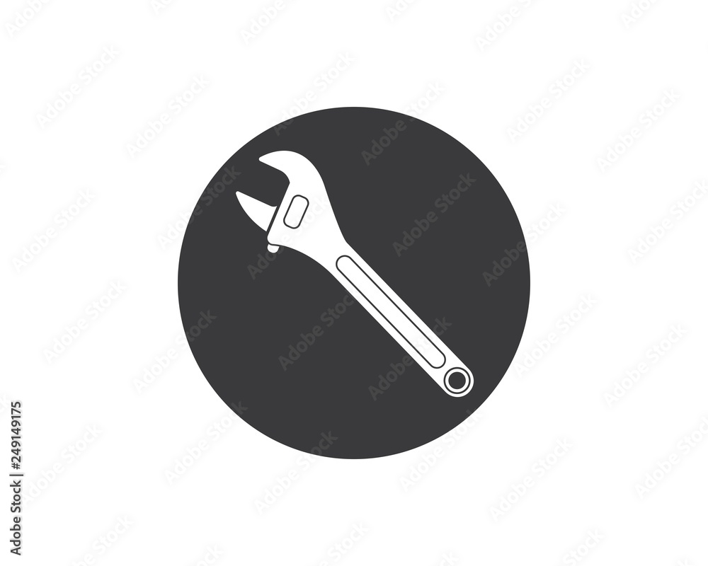 wrench icon vector of automotive service illustration