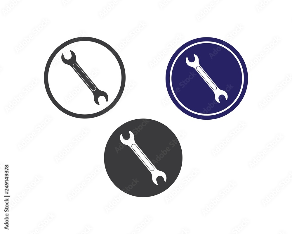 wrench icon vector of automotive service illustration wrench icon vector of automotive service illustration