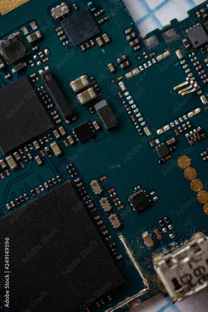 Macro photo of the chip