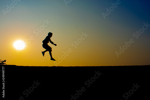 A boy silhouette 