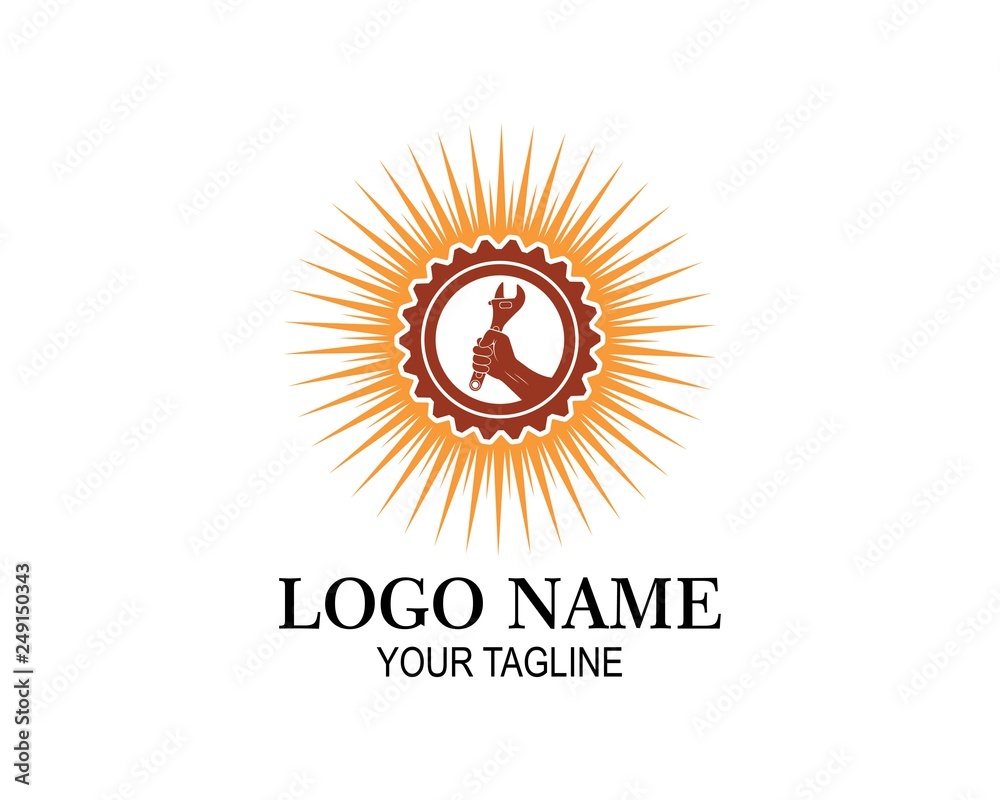 Fototapeta premium wrench icon vector of automotive service illustration