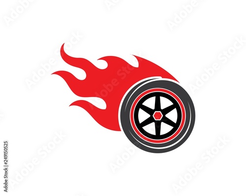 tire illustration vector template