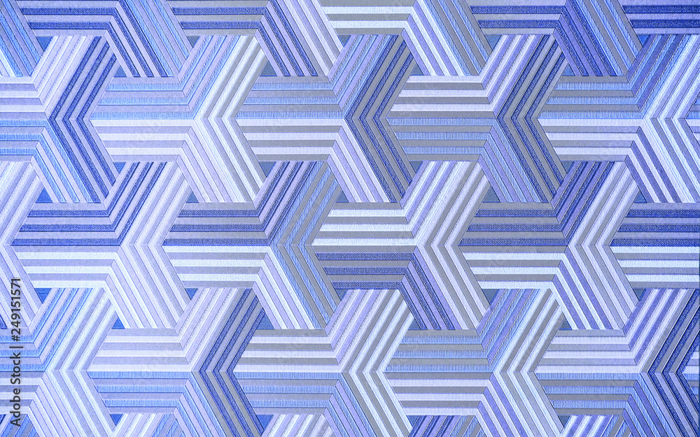 3D. Abstract blue metal background. Geometric hexagons. The Color Is Different. 3D. Abstract blue metal background. Geometric hexagons. The Color Is Different.