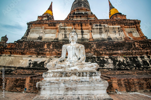 Wat Yai Chai Mongkhon Temple in Ayutthaya, Thailand photo