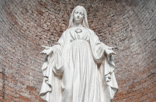Cuadro en lienzo Statue in stone of Virgin Mary