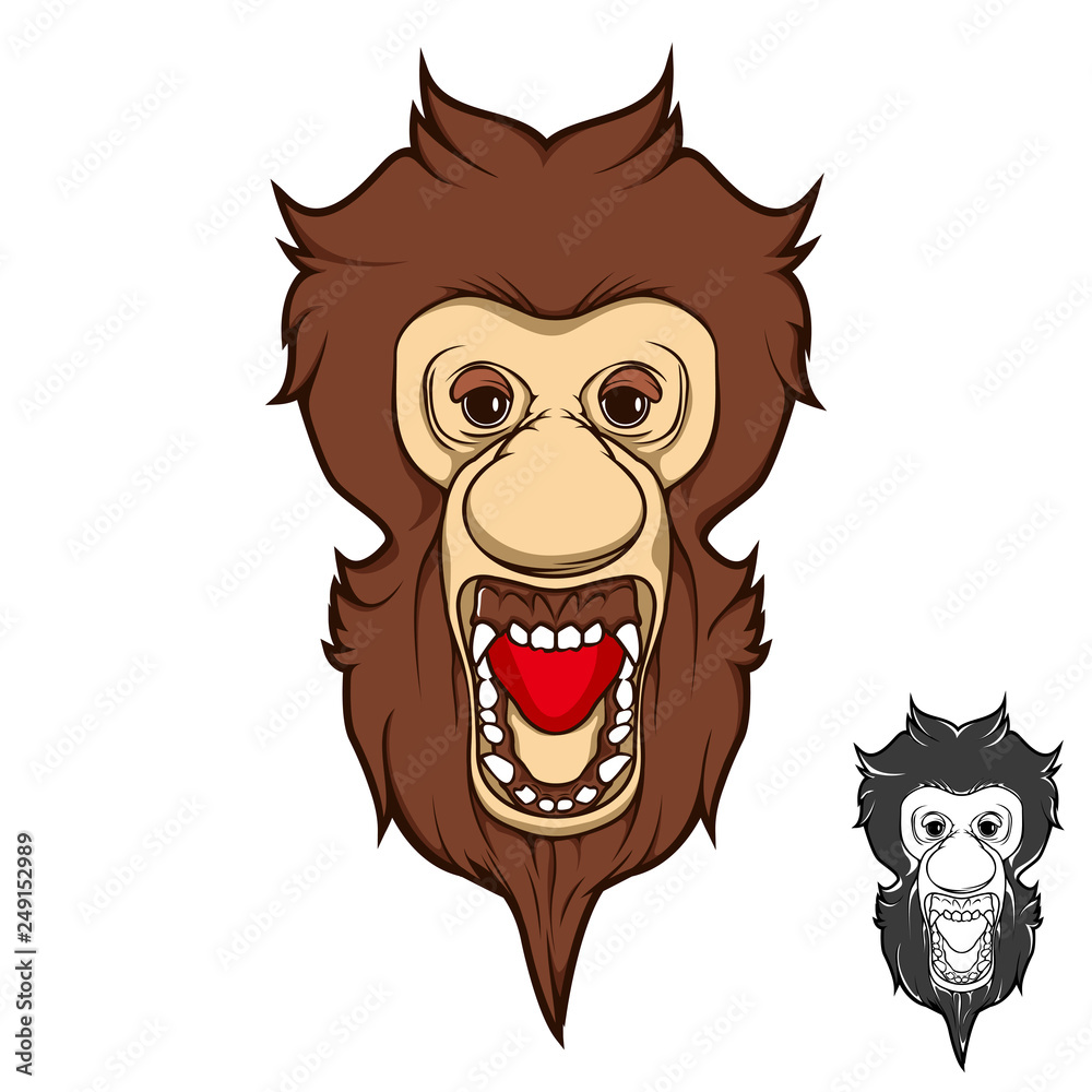 Gorillas Sasquatch Monkey Head Gorillas Sasquatch Monkey Head