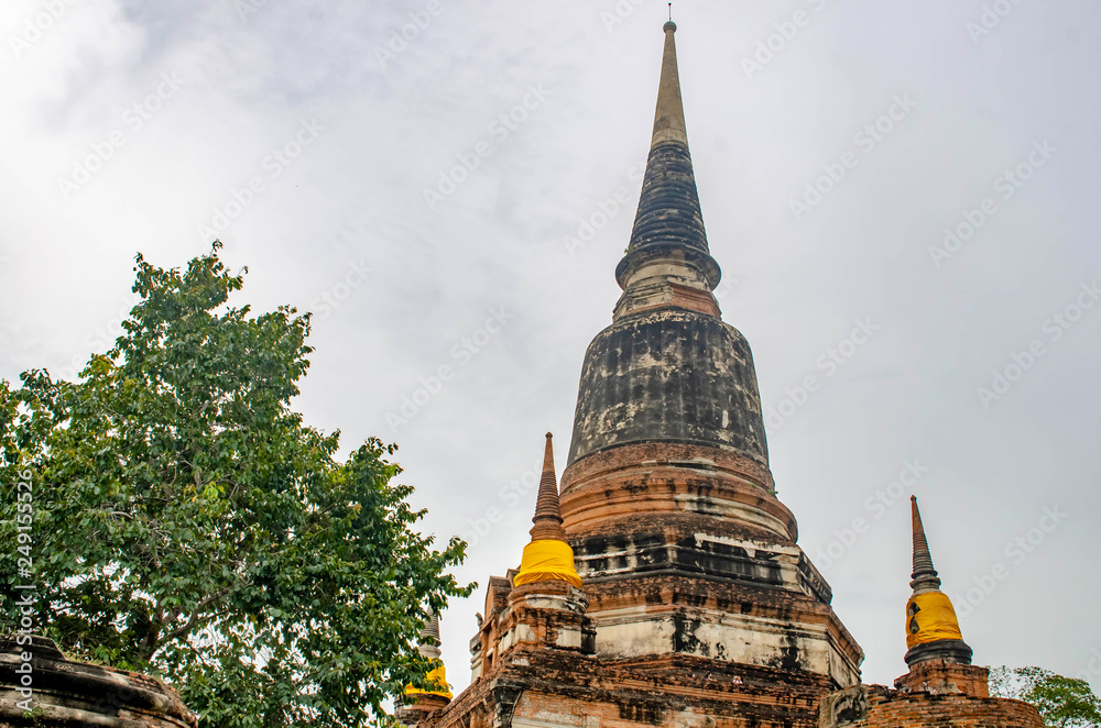 Fototapeta premium Wat Yai Chai Mongkhon Temple in Ayutthaya, Thailand