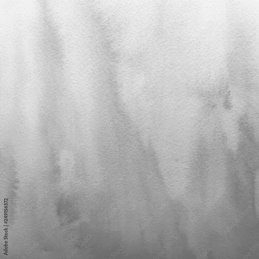 Naklejka premium Silver with gray ink and watercolor textures on white paper background. Paint leaks and ombre effects. Hand painted abstract image.