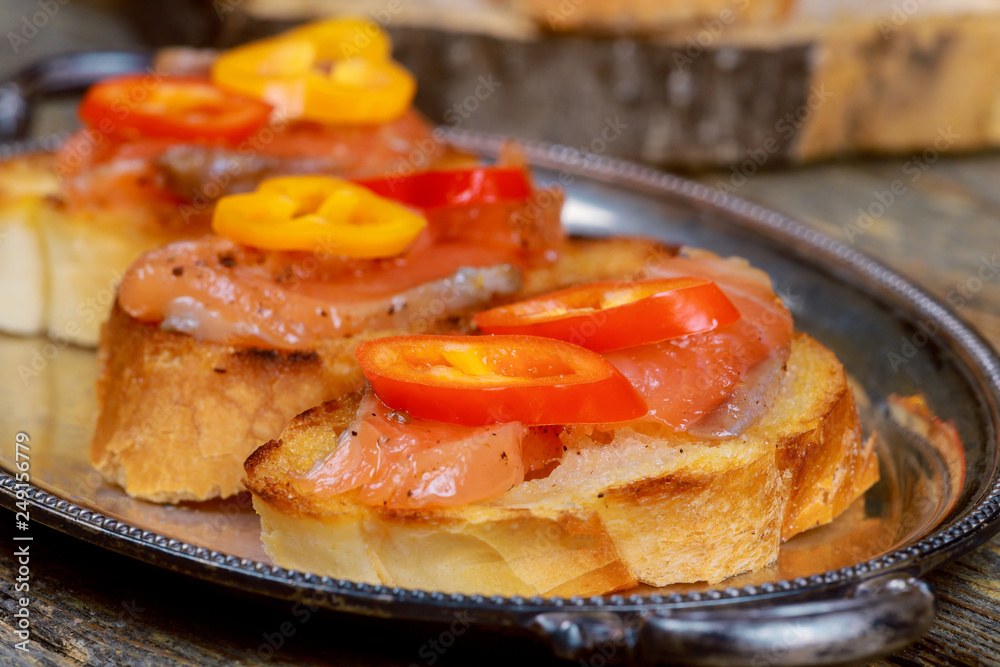 bruschetta with salmon bruschetta with salmon