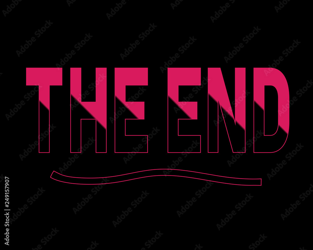 SignagePink & Black The End Sign vector de Stock Adobe Stock