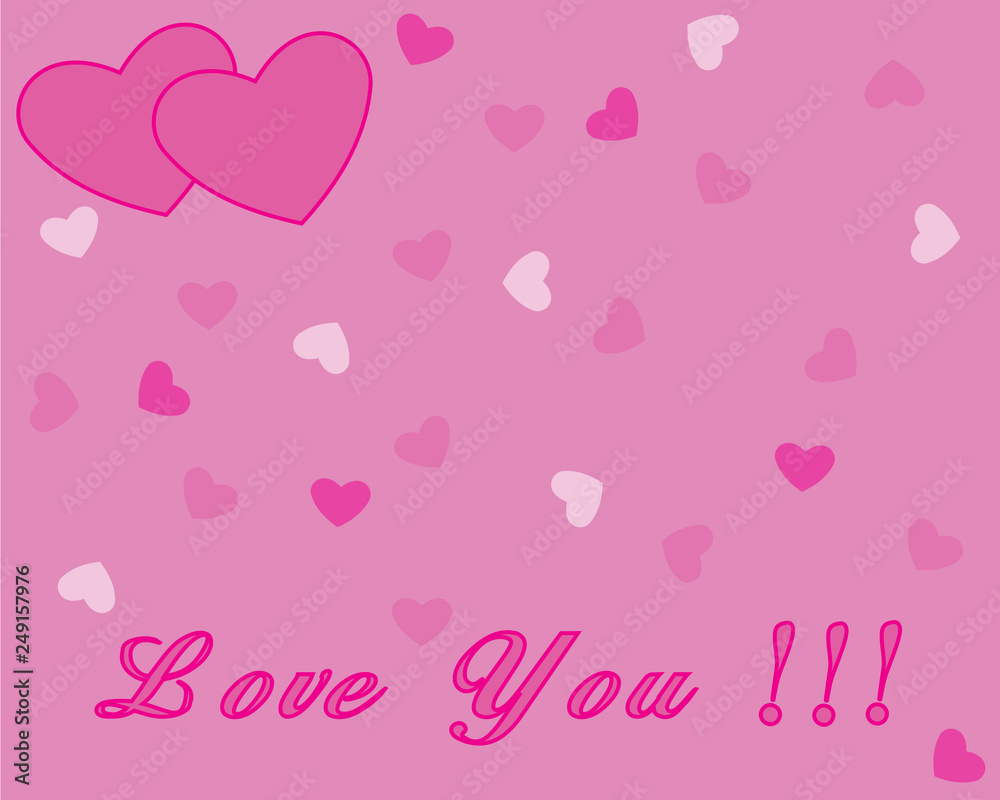 Valentine-Pink Love You