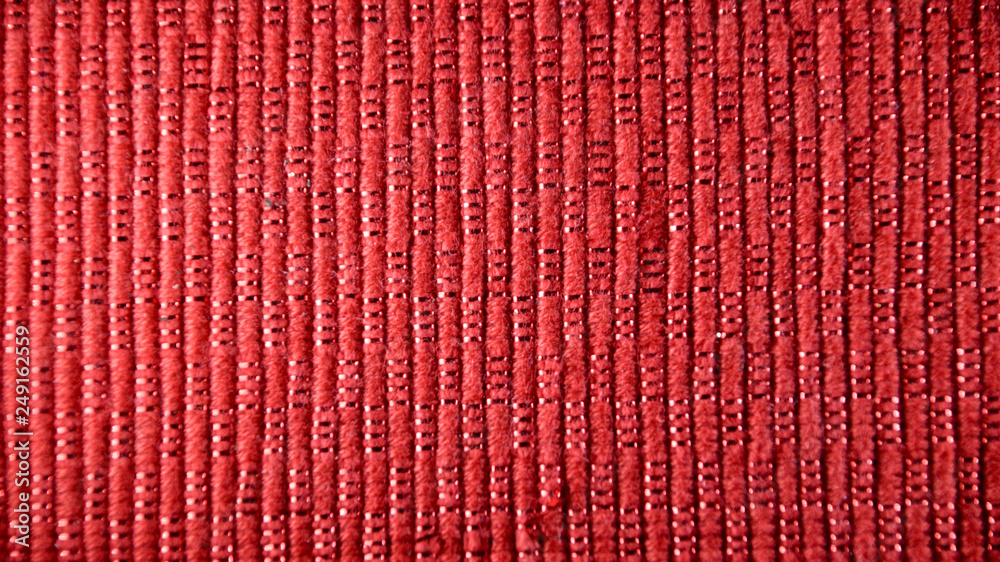 Roter Hintergrund, Stoff, Textur, Faden Stock Photo
