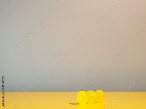 Yellow lollipops. Yellow candy. Lollipops close up. photo