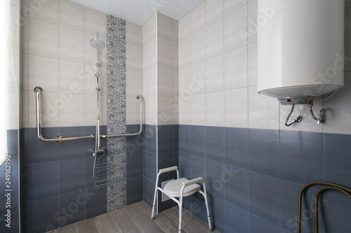 Interior bathroom for people with disabilities in the nursing home