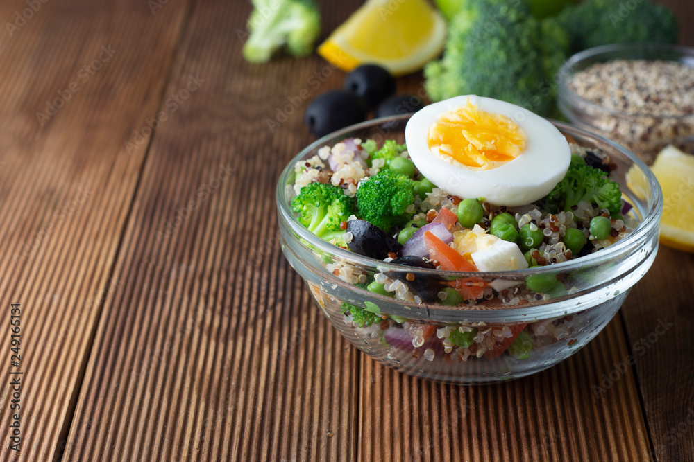 budha bowl with brussel cabbage, corn, quinoa, cucumbers,nuts, avocado and spinach budha bowl with brussel cabbage, corn, quinoa, cucumbers,nuts, avocado and spinach