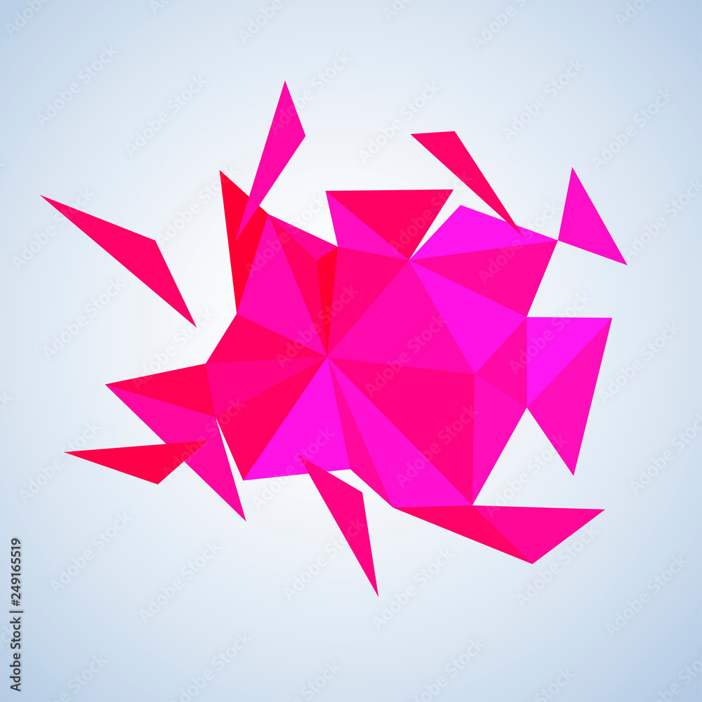 Vector illustration of abstract geometric faceted shapes Vector illustration of abstract geometric faceted shapes