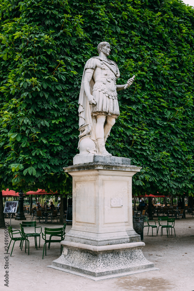 Obraz premium Tuileries Garden is public garden between Louvre Museum and Place de la Concorde in Paris, France