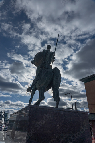 statue of Don Quixote in north Philadelphia