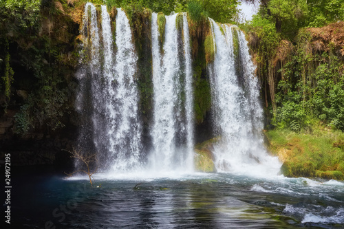 beautiful limestone waterfall forest