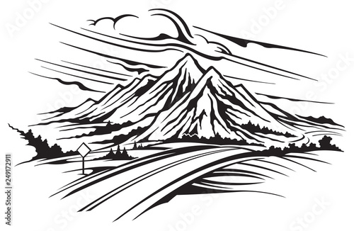 Rocky mountain landscape