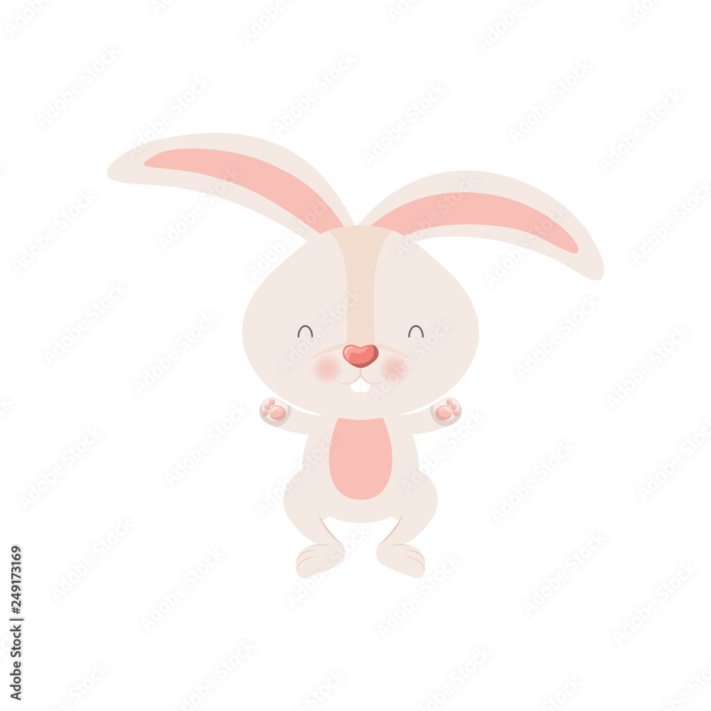 Obraz premium cute rabbit isolated icon