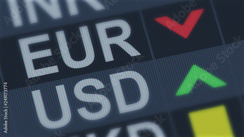 Φωτογραφία Euro falling, American dollar rising, exchange rate fluctuations, finance