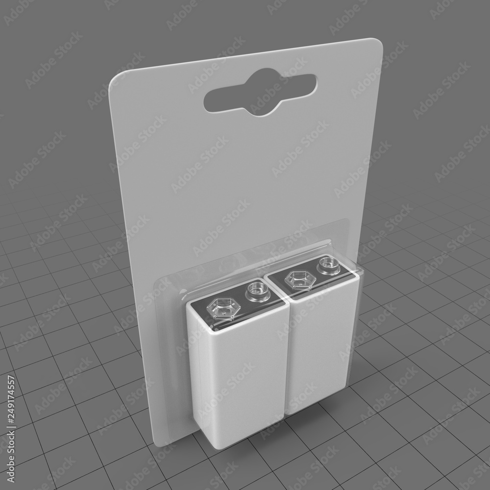 9 volt battery pack 1 Stock 3D asset Adobe Stock