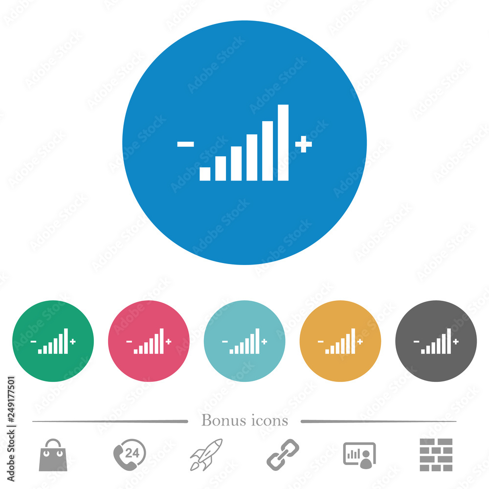Control element flat round icons