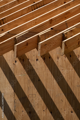 Wooden Frame of building under construction
