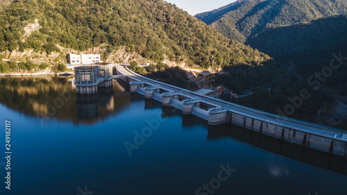 Wallpaper Mural Dam of the Sau Reservoir in the Province of Girona, Catalonia, Spain. Sau Reservoir (Province of Osona, Catalonia, Spain). Torontodigital.ca