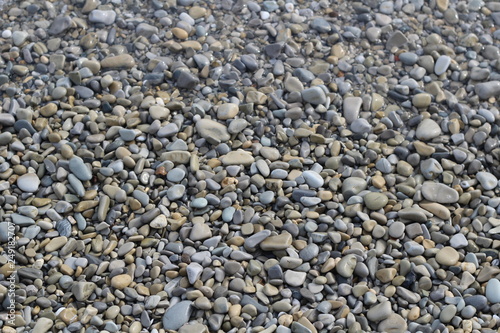 Texture of wet sea pebbles.