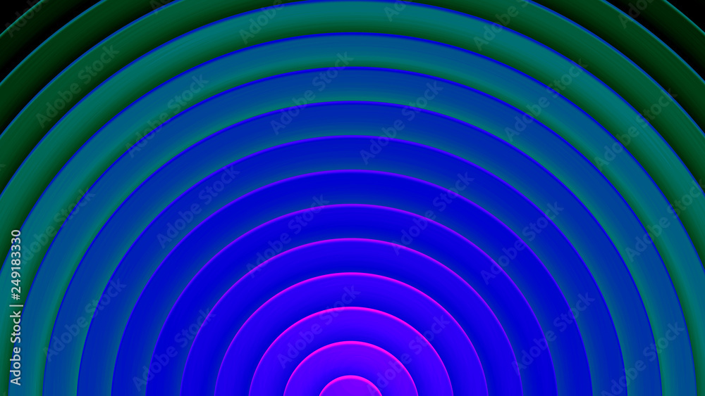 Background with circles in a paper style. With a variety of colors.