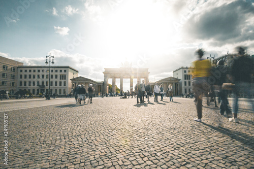 Photography Busy Brandenburg Gate Plaza - Berlin