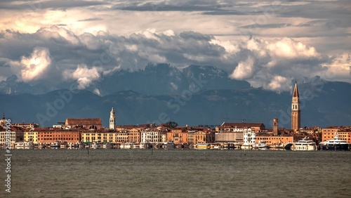 Italy beauty, unbelievable view, Dolomites above the Venice, Venezia