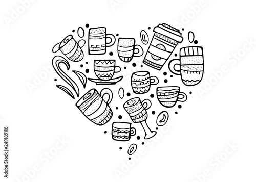 More coffe please lettering. Vector illustration.