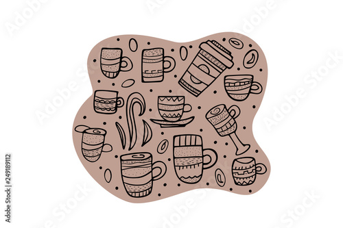 More coffe please lettering. Vector illustration.