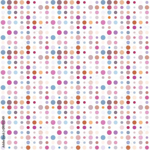 Seamless abstract pattern background with a variety of colored circles.