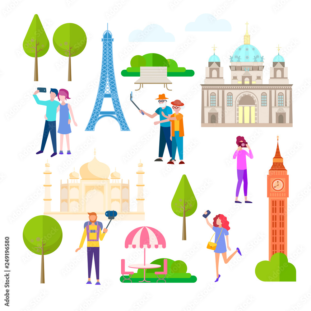 The concept of travel, people are photographed.